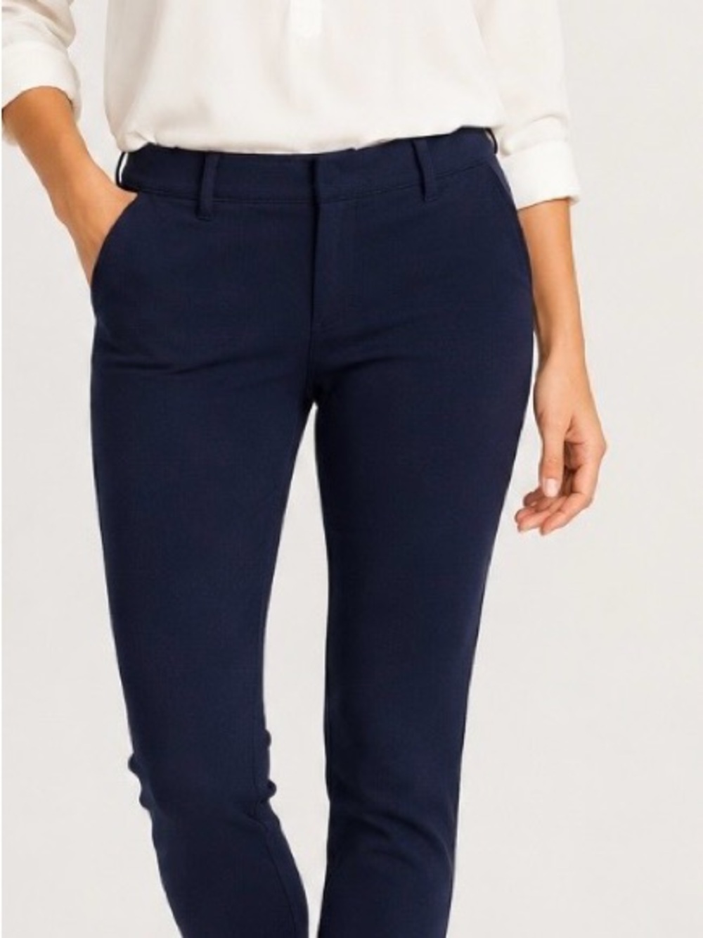 Mine Black Slim Ankle Pants Women’s Size Large Pull On Stretch Career Office